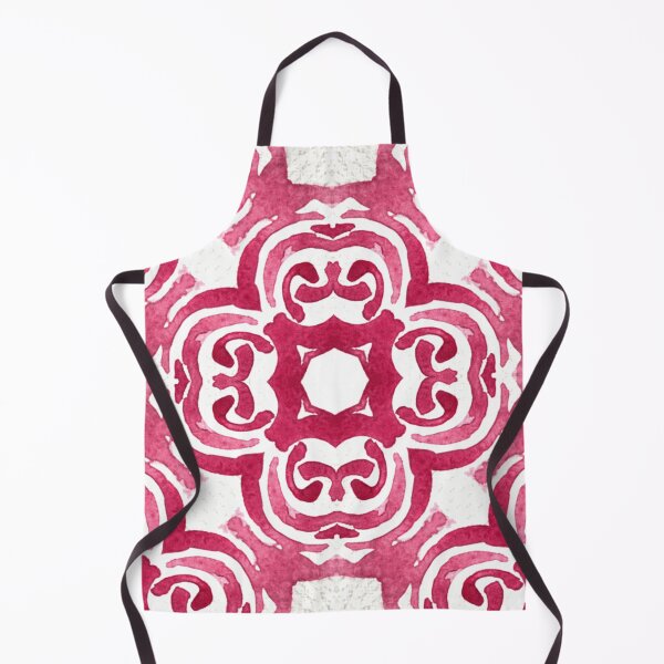 Item preview, Abstract watercolour rococo pattern in enchanting reds, organic swirls and roses mandala style designed and sold by FrancesPoff.