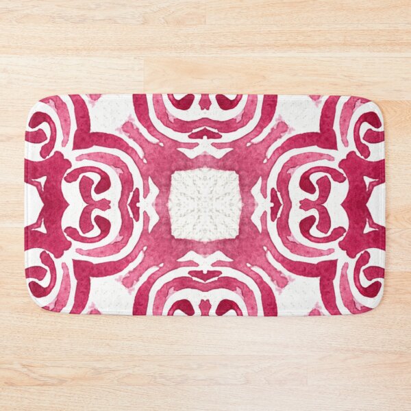 Item preview, Abstract watercolour rococo pattern in enchanting reds, organic swirls and roses mandala style designed and sold by FrancesPoff.