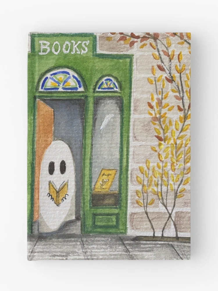 Thumbnail 1 of 3, Journal, Bookworm Ghost designed and sold by Ruthie Covert.