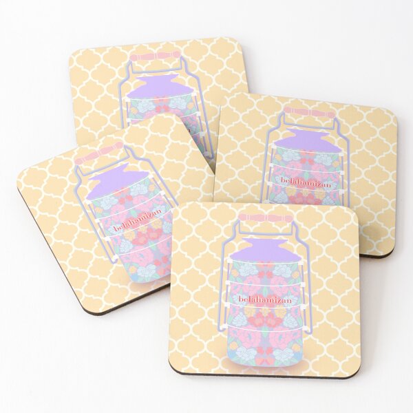 Item preview, Malaysian Floral Batik Tiffin (Lavender and Daffodil Yellow) designed and sold by Isabela Ahmad Hamizan.