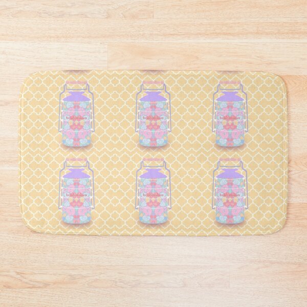 Item preview, Malaysian Floral Batik Tiffin (Lavender and Daffodil Yellow) designed and sold by Isabela Ahmad Hamizan.