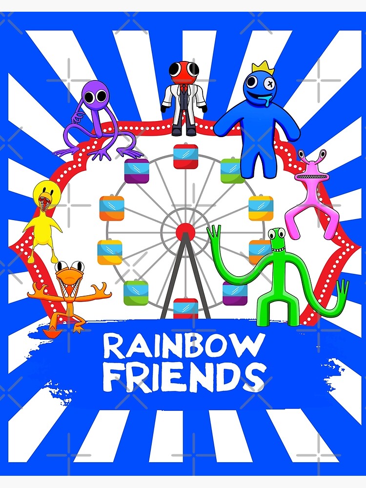 Rainbow Friends Hug it Out Colors Art Board Print for Sale by  TheBullishRhino