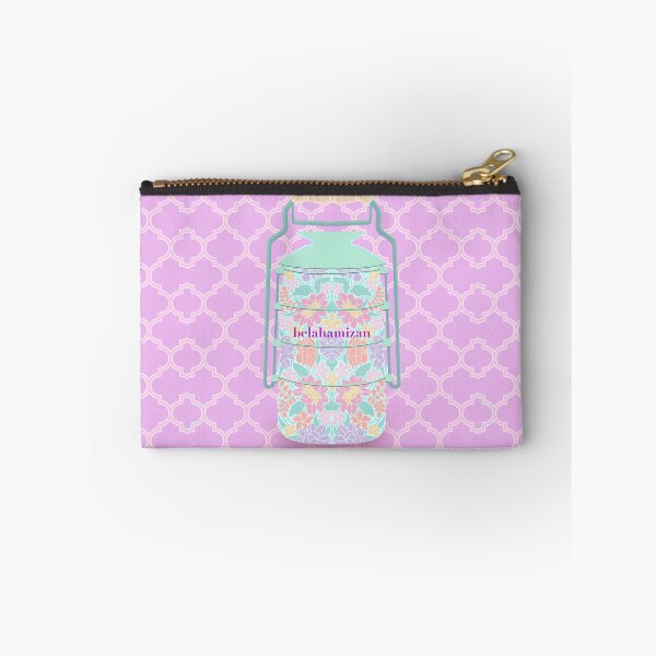Item preview, Malaysian Floral Batik Tiffin (Seafoam Green and Lilac) designed and sold by Isabela Ahmad Hamizan.