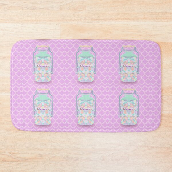 Item preview, Malaysian Floral Batik Tiffin (Seafoam Green and Lilac) designed and sold by Isabela Ahmad Hamizan.