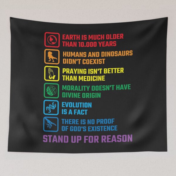 Item preview, Stand Up For Reason Earth - Humans - Praying - Evolution designed and sold by tammyrange.