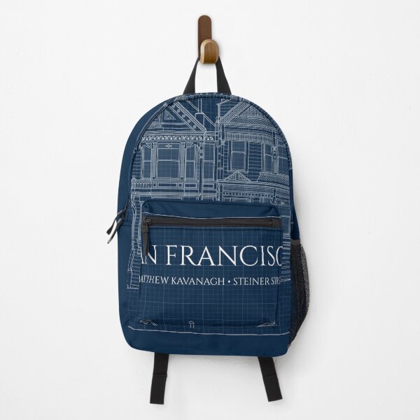 Item preview, San Francisco Painted Ladies. 710 - 720 Steiner Street (Navy Blueprint) designed and sold by BGALAXY.