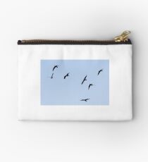 Flock of 7 Carnaby's Cockatoos Studio Pouch