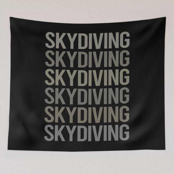 Item preview, Gray Text Art Skydiving Skydive Skydiver designed and sold by TartSpiderWeb.