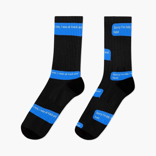 Item preview, Sorry I'm Late, I Was At Track And Field Text Message Black - Funny Gym designed and sold by GymWearDepot.