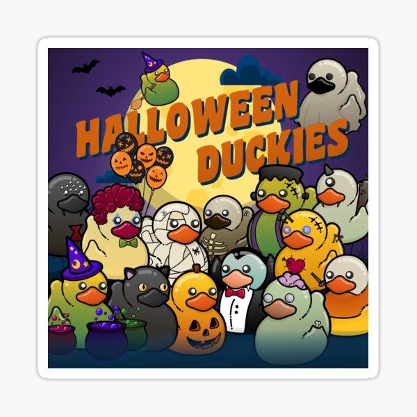 Halloween Rubber Duckies Collection Sticker For Sale By Gay Koala Redbubble