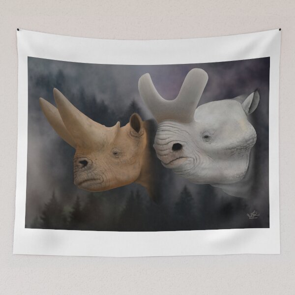 Item preview, Arsinoitherium and Brontotherium designed and sold by paleoarteymas.