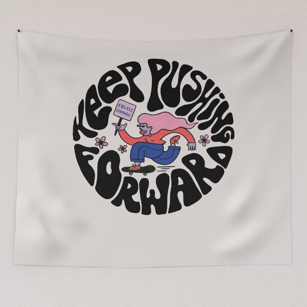 Item preview, Keep Pushing Forward Funny Quotes designed and sold by tammyrange.