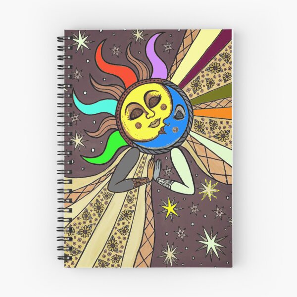 Item preview, moon and sun namaste designed and sold by merry marley.