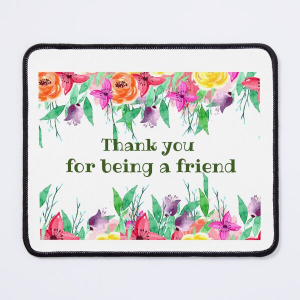 Item preview, Thank you for Being a Friend Floral design beautiful handlettered calligraphy font  designed and sold by tanabe.
