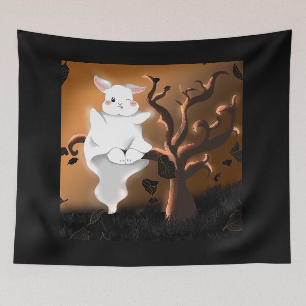 Item preview, White Rabbit as a Ghost for Halloween _ Bunniesmee designed and sold by bunniesmee.