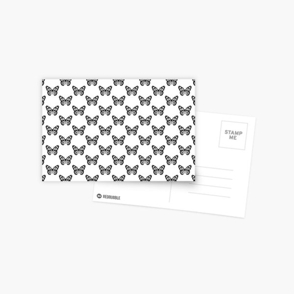 Monarch Butterfly Pattern | Monarch Butterfly | Vintage Butterflies | Butterfly Patterns | Black and White | Postcard