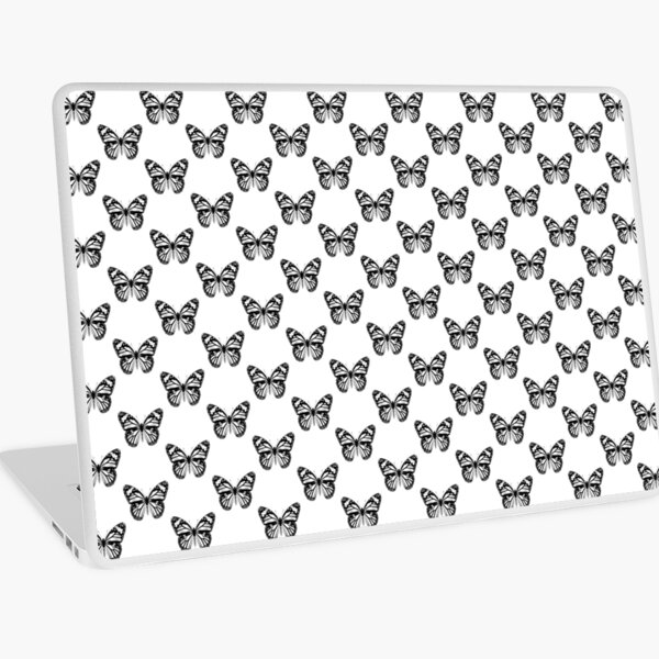 Monarch Butterfly Pattern | Monarch Butterfly | Vintage Butterflies | Butterfly Patterns | Black and White | Laptop Skin