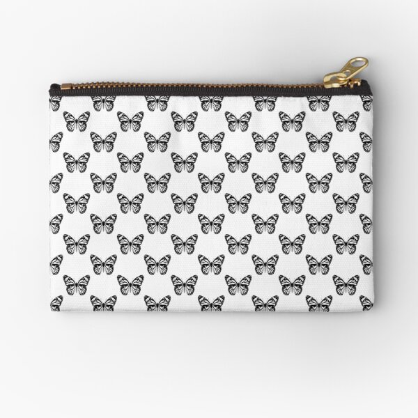 Monarch Butterfly Pattern | Monarch Butterfly | Vintage Butterflies | Butterfly Patterns | Black and White | Zipper Pouch