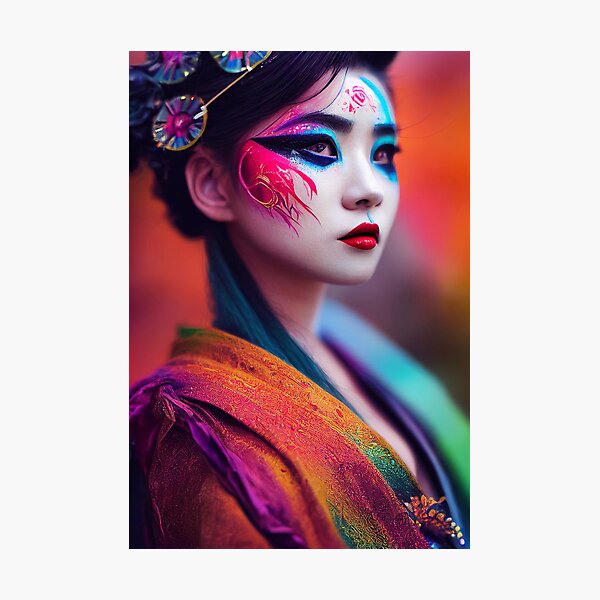 Item preview, Rainbow Geisha 4 designed and sold by BeepBoopArtShop.