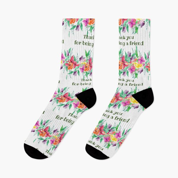 Item preview, Thank you for Being a Friend Floral design beautiful handlettered calligraphy font  designed and sold by tanabe.