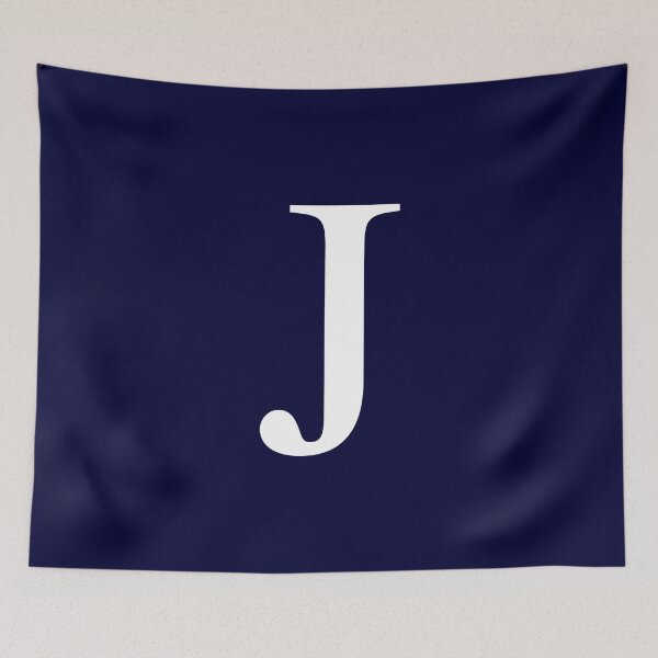Item preview, Navy Blue Basic Monogram J designed and sold by rewstudio.