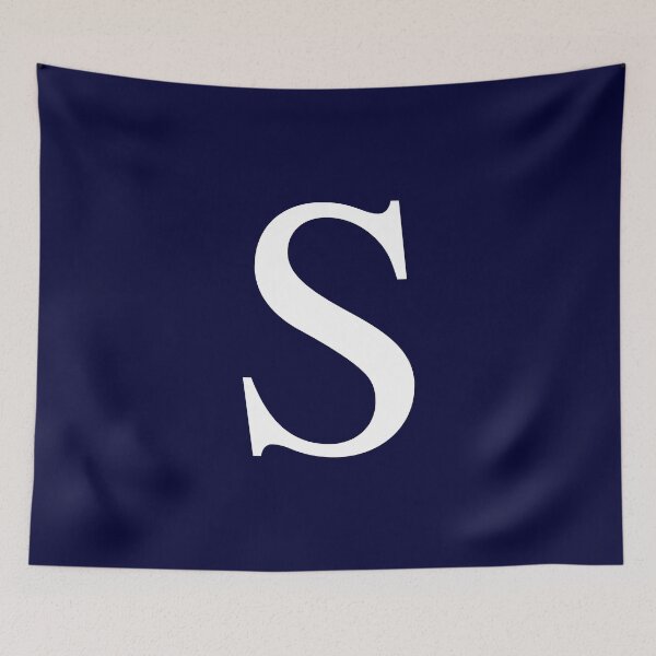 Item preview, Navy Blue Basic Monogram S designed and sold by rewstudio.