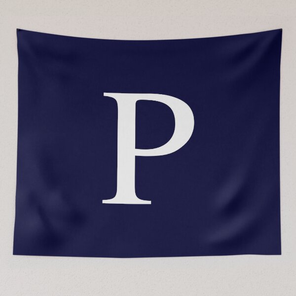Item preview, Navy Blue Basic Monogram P designed and sold by rewstudio.