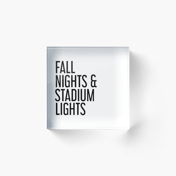 Fall nights and stadium lights Acrylic Block