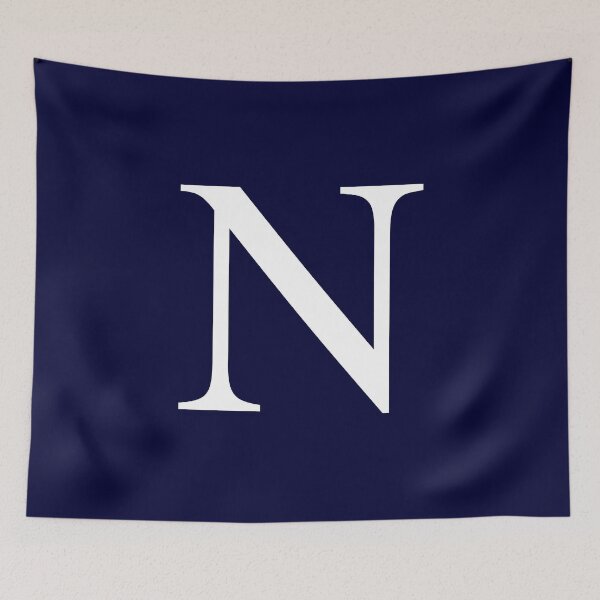 Item preview, Navy Blue Basic Monogram N designed and sold by rewstudio.
