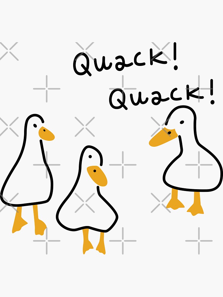 "Quack Quack Quack Funny Duck" Sticker for Sale by edhie815 Redbubble