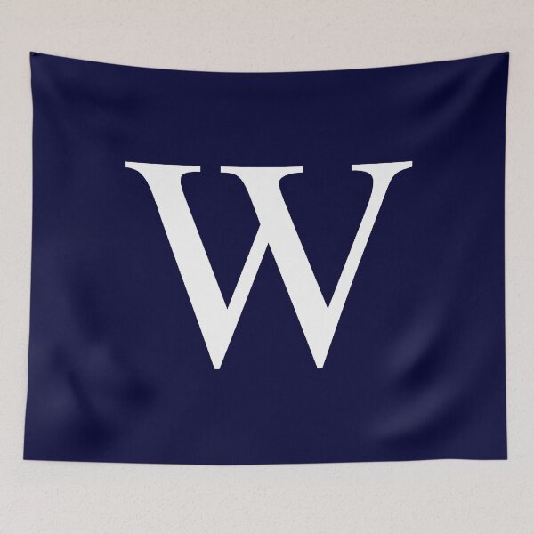 Item preview, Navy Blue Basic Monogram W designed and sold by rewstudio.