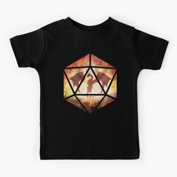 Fire Dragon D20 Kids T-Shirt