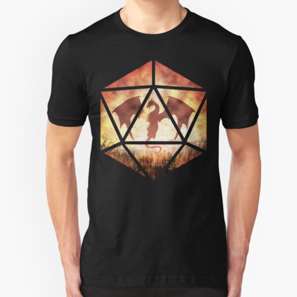 Fire Dragon D20 Slim Fit T-Shirt