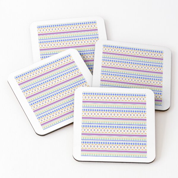 Item preview, Diamonds and Stripes Purple Blue Pattern       designed and sold by CoatofArmsHouse.