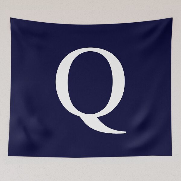 Item preview, Navy Blue Basic Monogram Q designed and sold by rewstudio.
