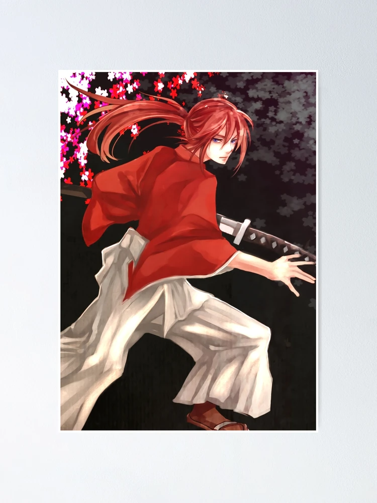 Himura Kenshin Rurouni Kenshin Drawing For Otaku Poster for Sale by  jerestudio