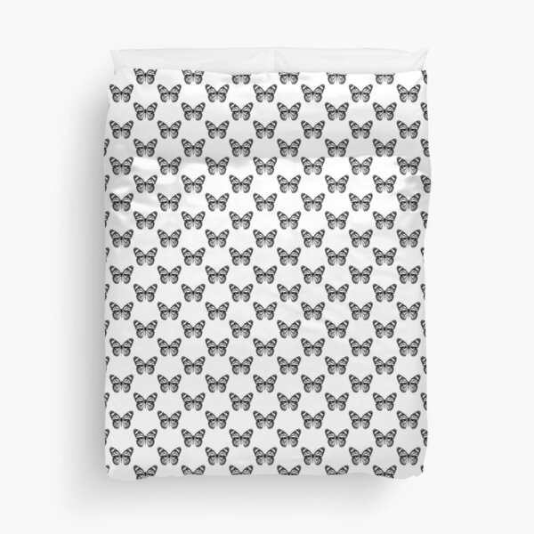 Monarch Butterfly Pattern | Monarch Butterfly | Vintage Butterflies | Butterfly Patterns | Black and White | Duvet Cover