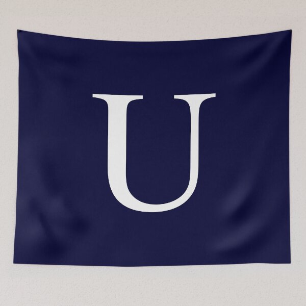 Item preview, Navy Blue Basic Monogram U designed and sold by rewstudio.