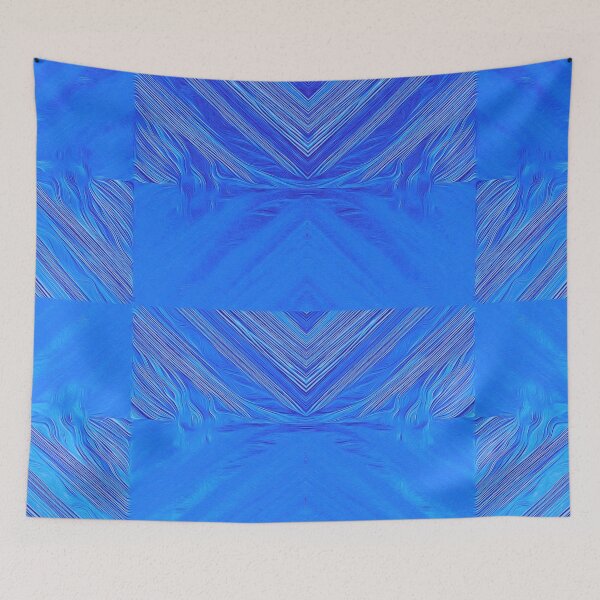 Item preview, Metallic Blue Checkered Rhombi designed and sold by fatenanwar.