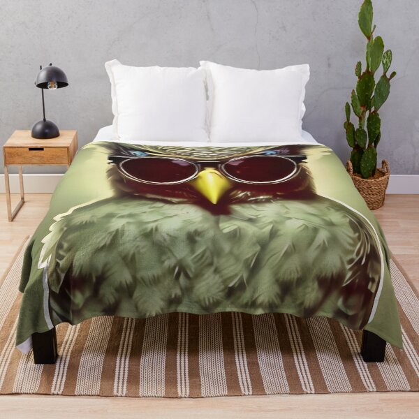 Item preview, Nerdy Geeky Hipster Owl wearing Glasses designed and sold by Grewtrel.