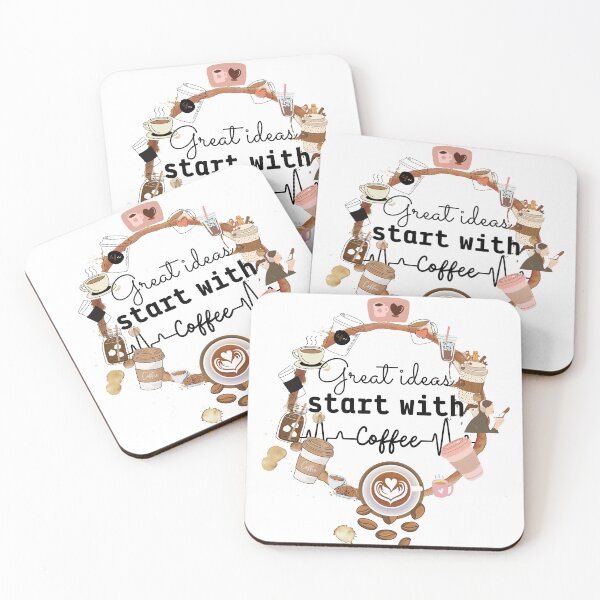 Item preview, great ideas start with coffee designed and sold by Esni | Designs.
