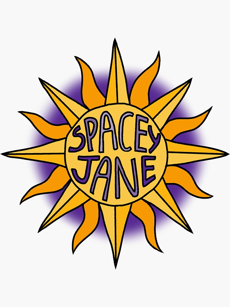 Thumbnail 3 of 3, Sticker, Spacey Jane sun design designed and sold by is4bxlle.