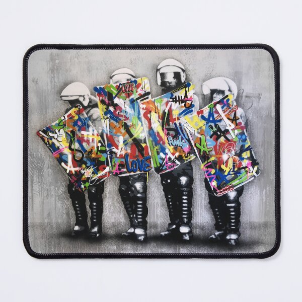 Item preview, Cops With Riot Police Shields Covered With Colorful Spray-Painted Graffiti Scribbles designed and sold by Teecha.
