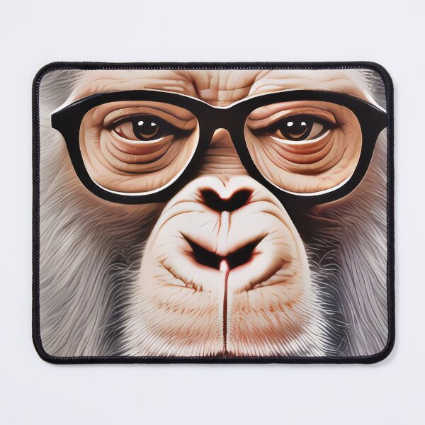 Item preview, Hipster Gorilla Geek wearing Glasses designed and sold by Grewtrel.