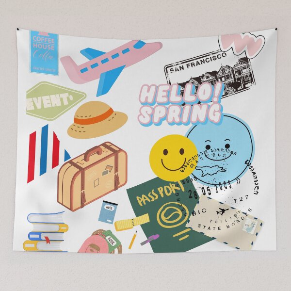 Item preview, happy trip,hello spring, smile  designed and sold by zzzozzo.