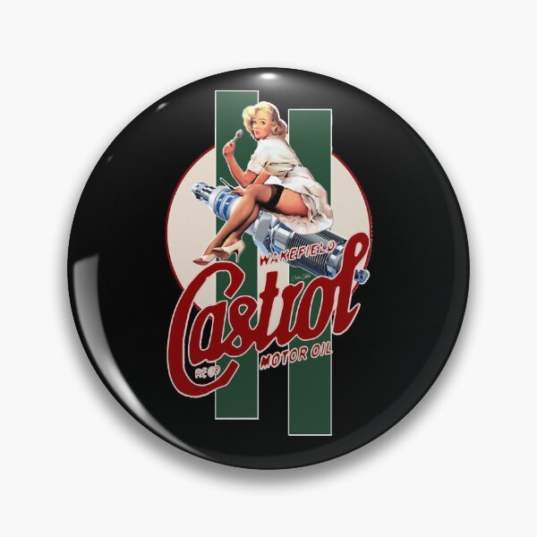 Item preview, Castrol Vintage Pin Up Girl Classic Stripes designed and sold by salvawalte.