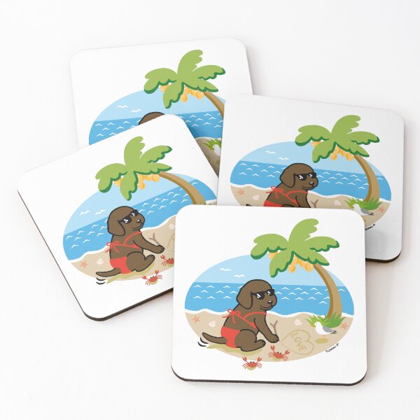 Item preview, Chocolate Labrador Bikini Girl designed and sold by HappyLabradors.