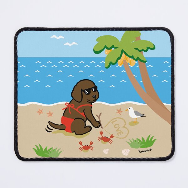 Item preview, Chocolate Labrador Bikini Girl designed and sold by HappyLabradors.