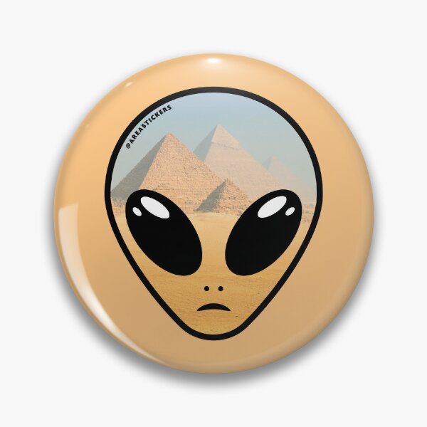 Item preview, Alien head - Pyramids skin designed and sold by AreaStickers.