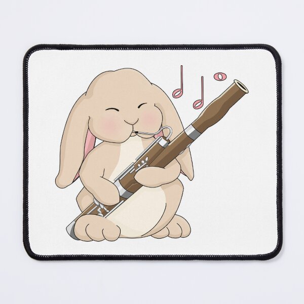 Item preview, Cute Rabbit Playing Bassoon designed and sold by Jazznote.